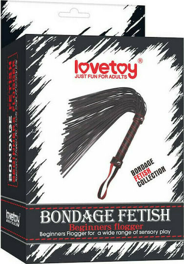Lovetoy Bondage Fetish Beginners Flogger Whip in Black Color