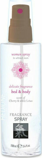 HOT Shiatsu Bed & Body Perfume with Pheromones in Spray with Scent Cherry White Lotus 100ml