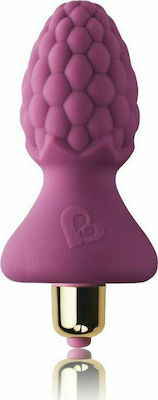 Rocks Off Ass Berries 7 Speed Anal Plug with Vibration Purple 10.2cm