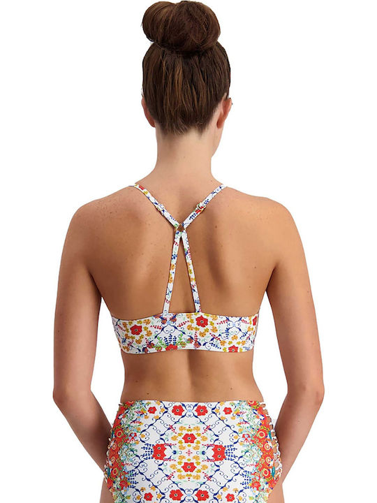 Piha High Neck Bikini Top Multicolour Floral