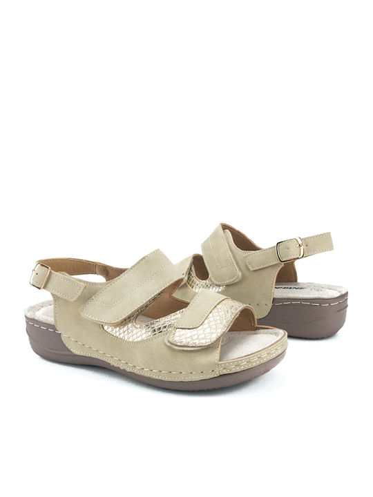 Thea Flache Damen Sandalen Beigen