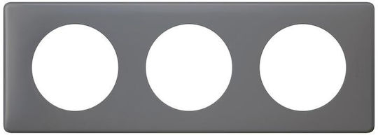 Legrand Celiane Switch Frame 3 Positions Horizontal Installation in Silver Color 066733