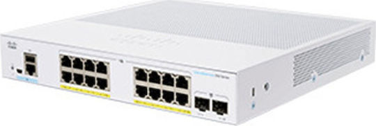 Cisco CBS350-16P-2G-EU Управление на L2 PoE+ Switch с 16 Портове Гигабитови (1Gbps) Ethernet