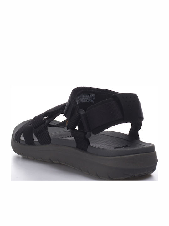 Sanborn Women's Flat Sandals Sporty in Black Color