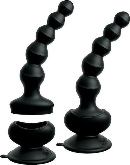 Pipedream Threesome Wall Banger Beads Anal Beads with Wireless Functionality and Vibration Black 16.76cm