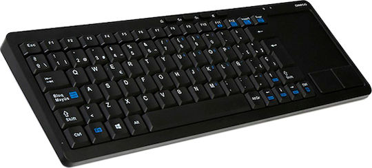 Omega OKB004BES Ασύρματο Πληκτρολόγιο με Touchpad Αγγλικό US