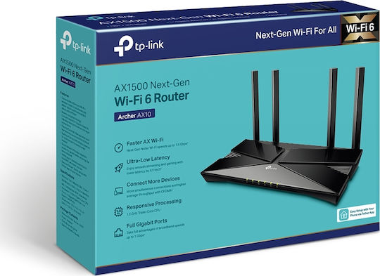 TP-LINK Archer AX10 Wireless Router Wi‑Fi 6 with 4 Gigabit Ethernet Ports