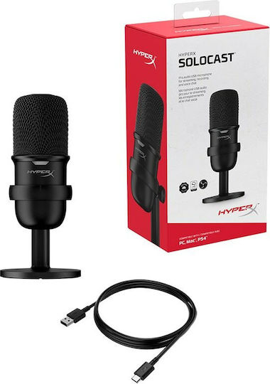 HyperX SoloCast Electret Μικρόφωνο Επιτραπέζιο