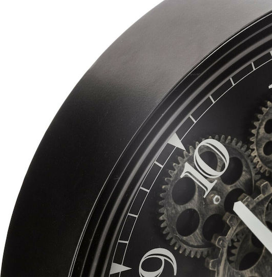 Atmosphera Victor Antique Black Metallic Wall Clock Ø37cm