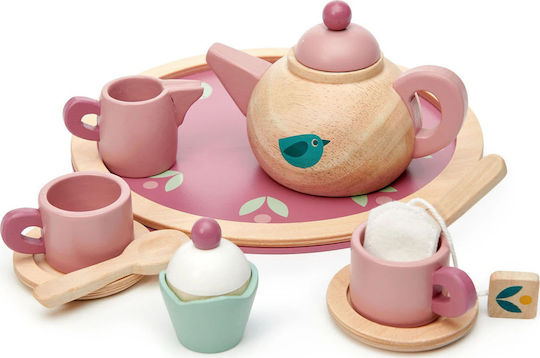 Tender Leaf Toys Cooking Toy / Kitchen Utensils Wooden Tea Set made of Wood for 2+ Years Old 12pcs TL8239