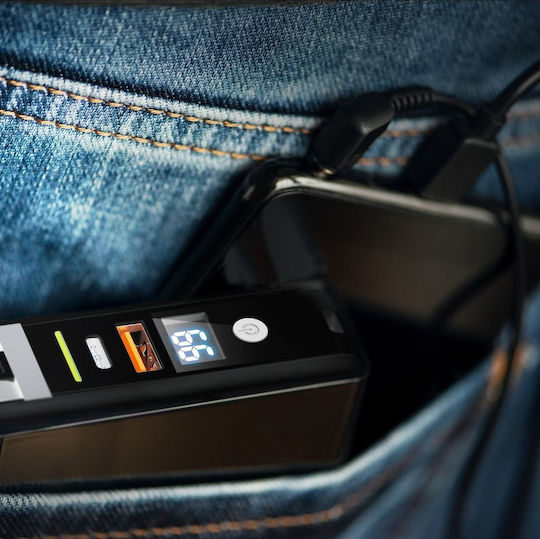 Forcell 5-in-1 Multifunctional Power Bank 10000mAh 20W με Θύρα USB-A και Θύρα USB-C Quick Charge 3.0 Μαύρο