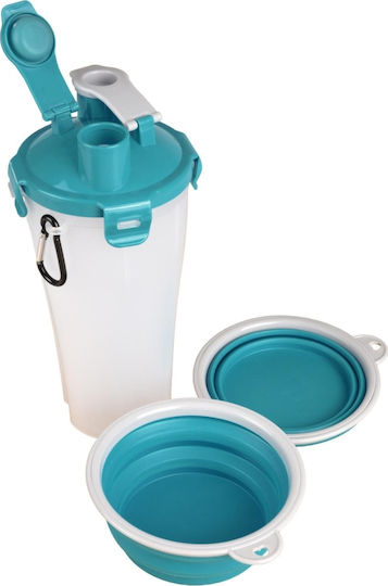 Flamingo Trinka Plastic Bottle Food & Water for Dog in White Color