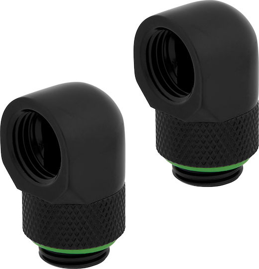 Corsair Hydro X Series 90° Rotary Adapter Fittings Μαύρο