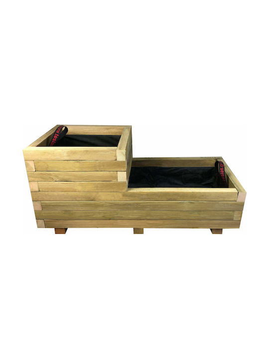 Tesias Ζαρντινιέρα Ξύλινη Μπεζ 40x90x40εκ.
