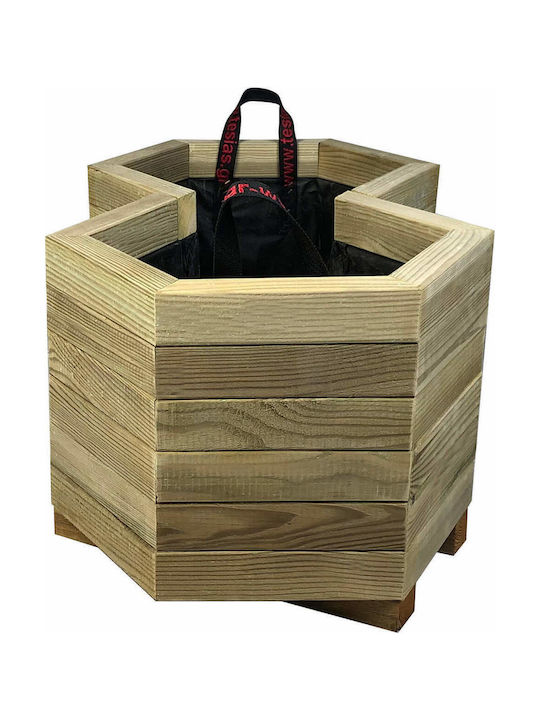 Tesias Blumenkasten Hölzernes Beige 52x86x36cm.