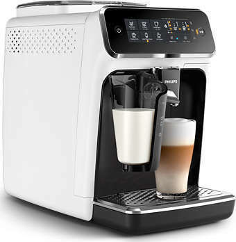 Philips Series 3200 Automatic Espresso Coffee Machine 1500W Power 15bar Pressure for Cappuccino with Grinding Mill White EP3243/50