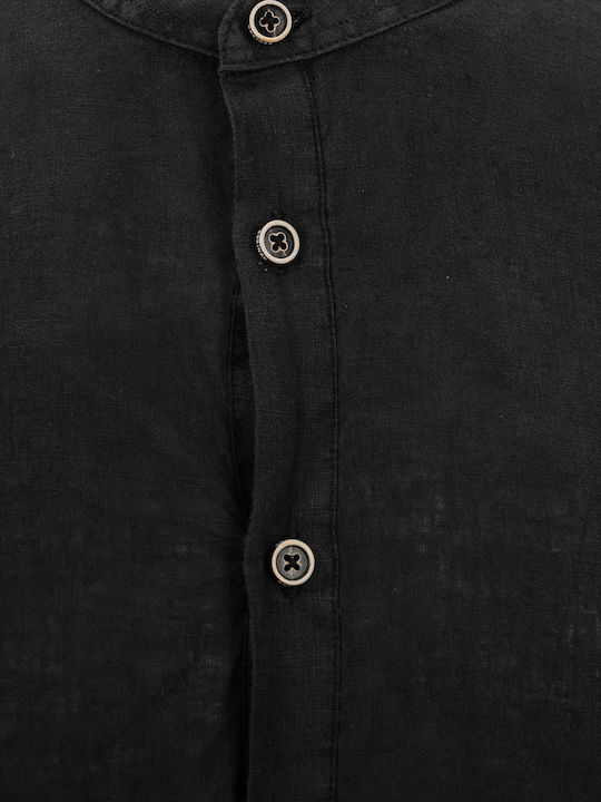 CE650SS Μακρυμάνικo Λινό Πουκάμισο Μαύρο