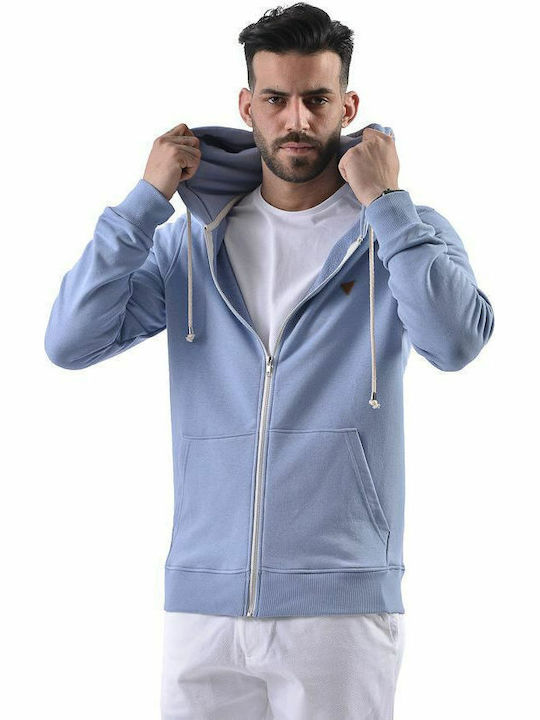 Men's Sweatshirt with Light Blue Hood