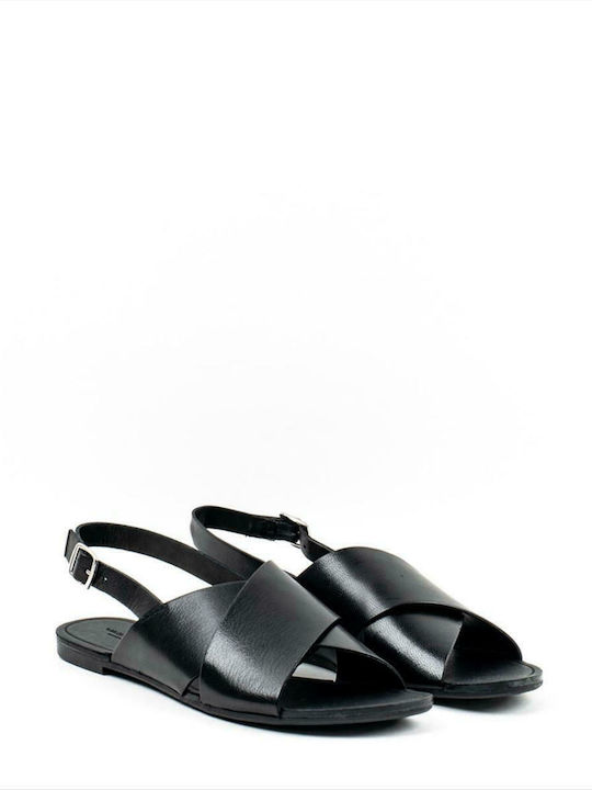 Vagabond Leather Women's Flat Sandals in Black Color 5131-101-20