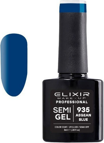 Elixir Semi Gel Halb-permanenter Nagellack 935 Aegean Blue 8ml 1Stück