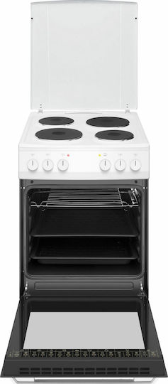 Amica 58EE1.20(W) Κουζίνα 69lt με Εμαγιέ Εστίες Π50εκ. Λευκή