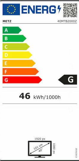 Metz Smart Τηλεόραση 40" Full HD LED 40MTB7000Z (2020)