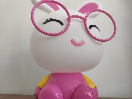 Keskor Kids Decorative Lamp Rabbit with Glasses Pink 18x15x30εκ.