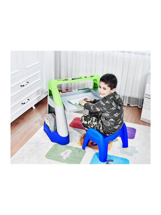 Boy Kids Desk for Painting made of Plastic Blue