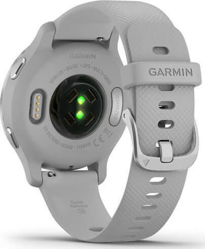 Garmin Venu 2S Edelstahl 40mm Wasserdicht Smartwatch mit Pulsmesser (Silver / Mist Gray)