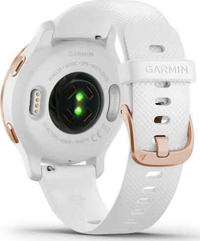 Garmin Venu 2S Edelstahl 40mm Wasserdicht Smartwatch mit Pulsmesser (Rose Gold / White)