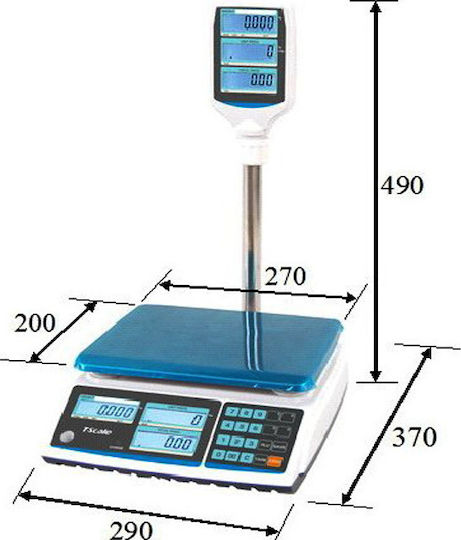 T-Scale ZSP Electronic with Column with Maximum Weight Capacity of 15kg and Division 5gr