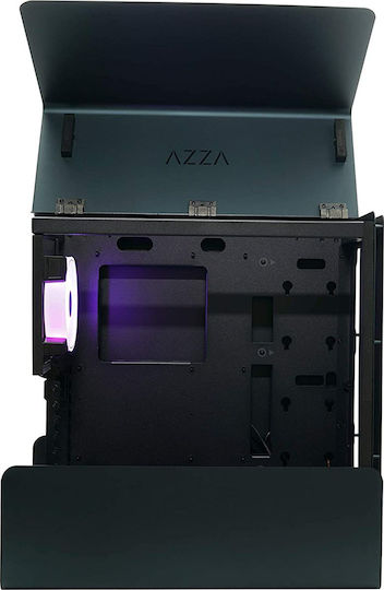 Azza Cast Gaming Midi Tower Computer Case with Side Window Black