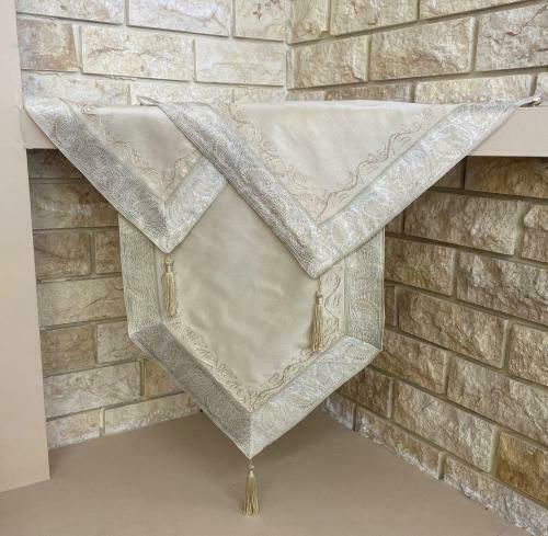 Linea Home Καρέ Σετ 4τμχ 6/110 Εκρού 100x100εκ.