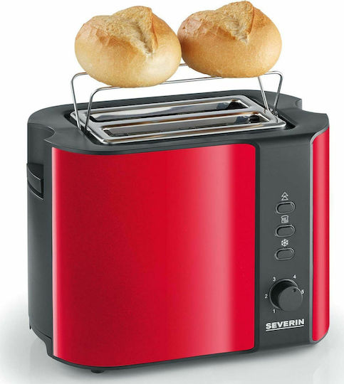 Severin Toaster 2 Slots 800W Red