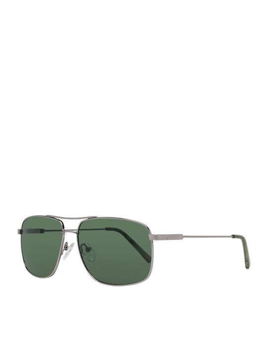 Guess Sunglasses with Silver Metal Frame and Green Lens GF0205 08N