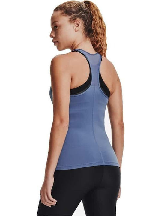 Under Armour HeatGear Racer Αμάνικη Γυναικεία Αθλητική Μπλούζα σε Μπλε χρώμα