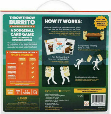 Board Game Throw Throw Burrito: Extreme Outdoor Edition for 2-6 Players 7+ Years Old (EN) Exploding Kittens