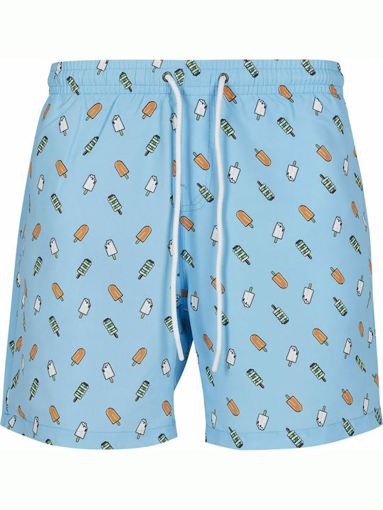 Herren-Bademode Kurze Hosen Hellblaue / Ice mit Muster
