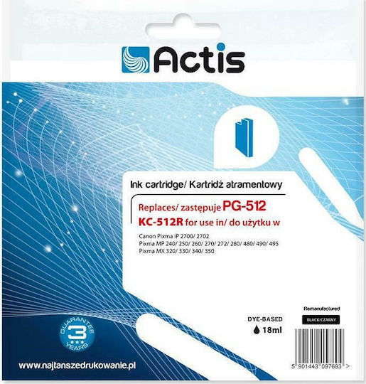 Actis Inkjet Printer Compatible Ink Canon PG-512 15ml Black