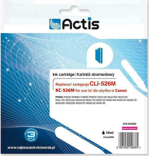 Actis Inkjet Printer Compatible Ink Canon CLI-526M 10ml Magenta