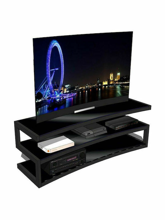 TV-Ständer Holz Esse Curve Schwarz Μ150xΠ52.9xΥ46cm NORESSCURBKBK