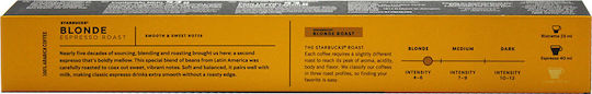 Starbucks Capsules Espresso Blonde Blend Compatible with Machine Nespresso 10caps,tobolek