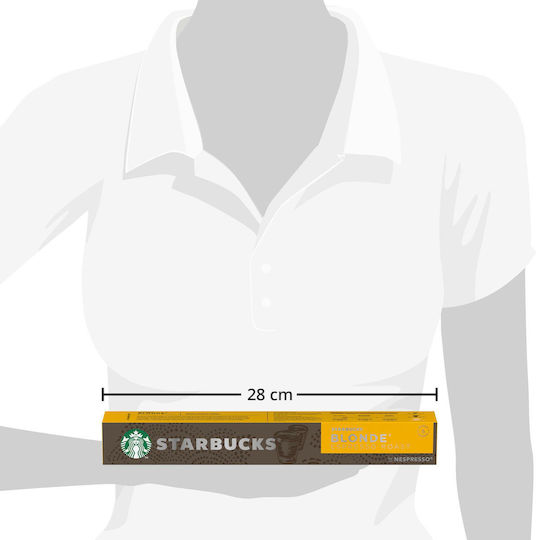 Starbucks Capsules Espresso Blonde Blend Compatible with Machine Nespresso 10caps,tobolek