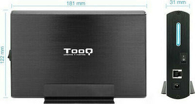 Tooq TQE-3531B Case for Hard Drive 3.5" SATA III with Connection USB 3.0