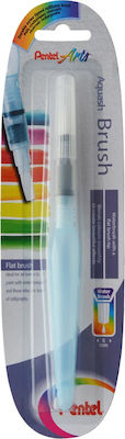 Pentel Aqua Brush Round Paint Brush Πινέλο με Θήκη Νερού Flat Medium