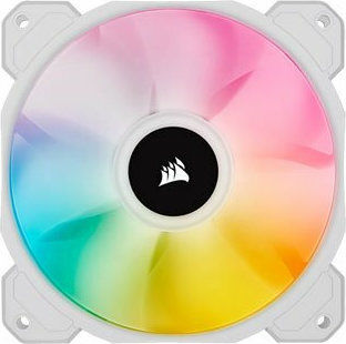 Corsair iCUE SP120 Elite Performance Case Fan 1500rpm 47.73cfm with ARGB Lighting and 4-Pin PWM Connection 3pcs White