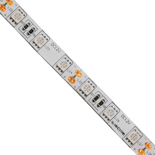 GloboStar Rezistent la apă Bandă LED 12V Albastru Lumină 5m Tip SMD5050