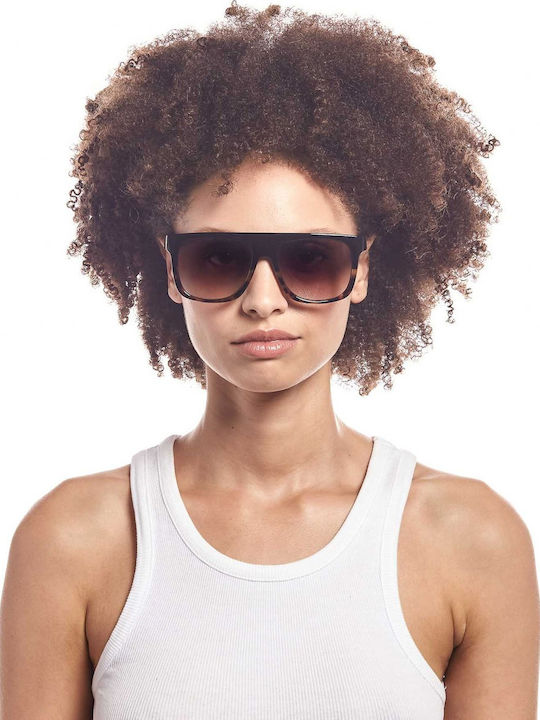 Le Specs Covert Unisex Sunglasses with Brown Tartaruga Plastic Frame and Gray Lens LSP2102306
