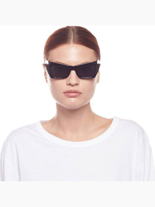 Le Specs For-Never Mine Damen Sonnenbrille mit Schwarz Kunststoff Gestell und Schwarz Linse LSP2002266