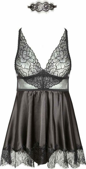 Beauty Night Eve Chemise Sexy Ρόμπα Black